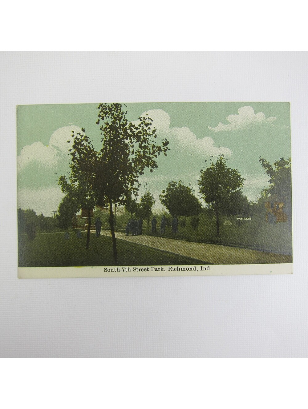 Antique Richmond Indiana Postcard South 7th Street Park UNPOSTED